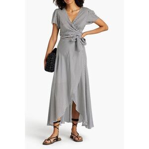 Vix Black and White Striped Midi Dress